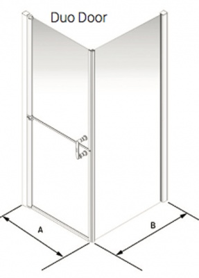 Larenco Corner Full Height Shower Enclosure Duo Door & Side Panel