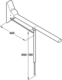 The ROPOX Straight Support Arm with Support leg is 90cm in length and can support up to 135kg