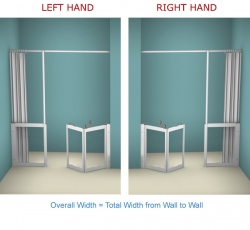 AKW WF24 | Made to Order | Half Height Shower Doors Screens