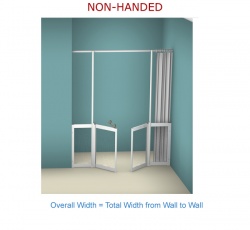 AKW WF26 | Made to Order | Half Height Shower Doors Screens