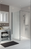 AKW Level Best Wall Hung Shower Screens - Chrome Frame