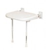 Wall Mounted Fold Up Shower Seat with Support Legs - No Padding - 4000 Series - 04070