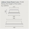 Impey Toilet Plinth 100mm