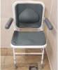 Padded Shower Seat with Full Length Back Rest & Optional Lumbar Support - Grey (07SS07G)