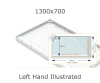 Shower Tray Size: 1300x700