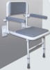 Padded Shower Seat with Back and Arm Rests - Grey