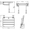 Fold Up Wooden Slatted Shower Seat 04030