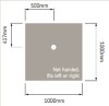 Shower Tray Size: 1000x1000