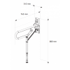 AKW 1800 Series - Fold Up Rails - Stainless Steel
