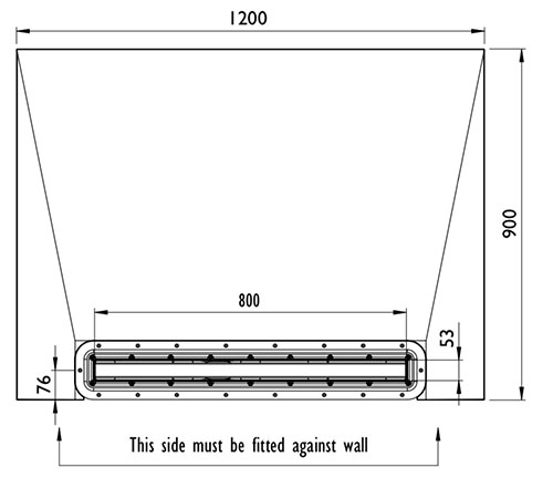 Impey Linear Deck 3 (1200x900) AD3L1290 for tiled wet room floors