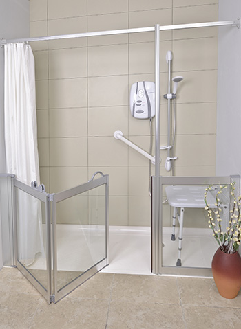 Contour Front Access Wf14 Luxe Silver Half Height Shower Doors Screens