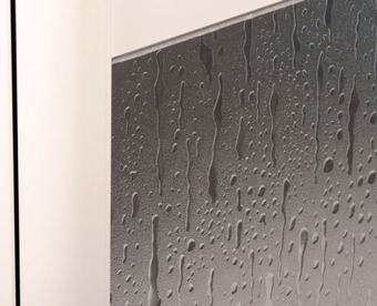 Contour Showers door sample showing PET glazing