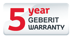 The Geberit AquaClean Mera Care comes with a 5 year warranty