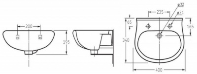 Finger Rinse Wash Basin Semi-Ped