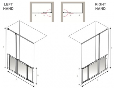 AKW Half Height Sliding Screens -White - Option SJ