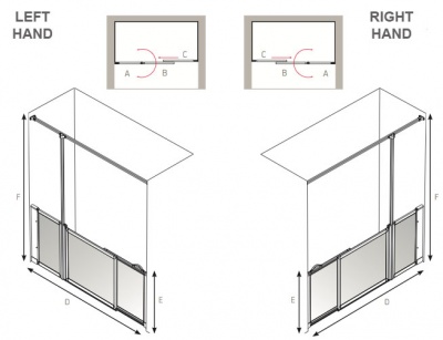 AKW Half Height Sliding Screens -White - Option SU