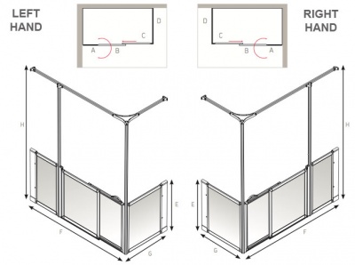 AKW Half Height Sliding Screens -White - Option SY