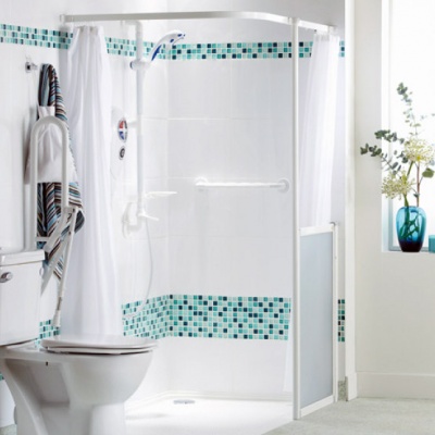 AKW Heavy Duty White Shower Curtains