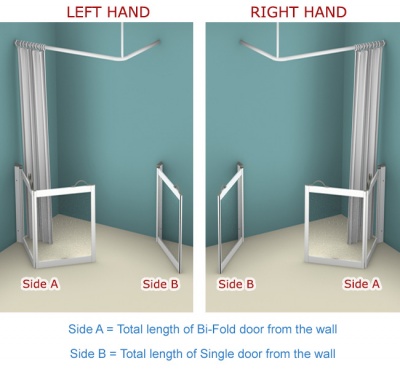 Contour Corner Access WF1 | White | Half Height Shower Doors Screens