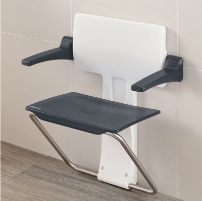 Impey Slimfold Shower Seat - Grey