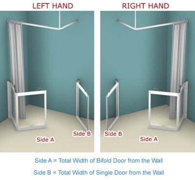 Contour Corner Access WF1| Luxe Silver | Half Height Shower Doors Screens