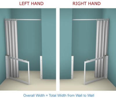 Contour Front Access WF14 | White | Half Height Shower Doors Screens