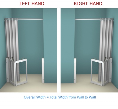 Contour Front Access WF16 | White | Half Height Shower Doors Screens