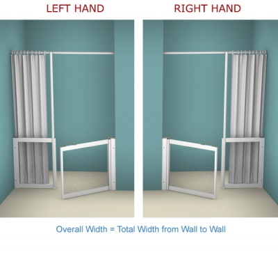 Contour Front Access with Fixed Panel WF21 | White | Half Height Shower Doors Screens