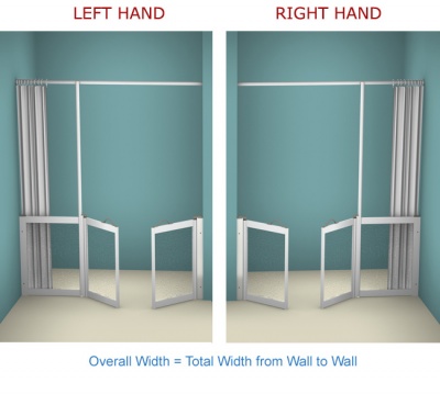 Contour Front Access with Fixed Panel WF22 | White | Half Height Shower Doors Screens