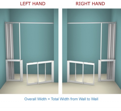 Contour Front Access with Fixed Panel WF27 | White | Half Height Shower Doors Screens