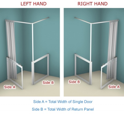 Contour Front Access with Return Panel WF29| Luxe Silver | Half Height Shower Doors Screens