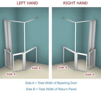Contour Front Access with Return Panel WF30 | White | Half Height Shower Doors Screens