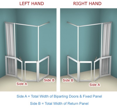 AKW WF34 | Made to Order | Half Height Shower Doors Screens