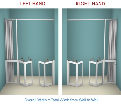 Contour Front Access with Fixed Panel WF35 | White | Half Height Shower Doors Screens