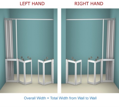 Contour Front Access with Fixed Panel WF35| Luxe Silver | Half Height Shower Doors Screens