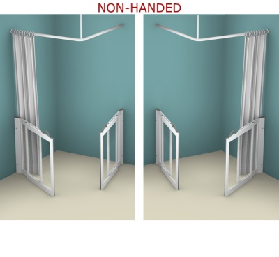 Contour Corner Access WF5 | White | Half Height Shower Doors Screens