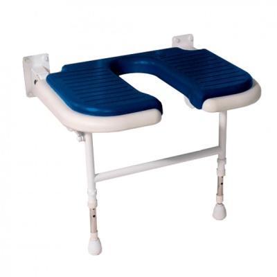 AKW Bariatric Extra Wide Horseshoe Shower Seat - Blue