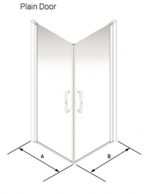 Larenco Corner Full Height Shower Enclosure Plain Doors