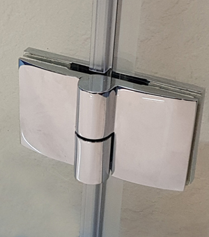 The Opulence half and full height doors 180 degree hinge The beautiful Opulence range comes in a variety of options. The half and full height doors come with the illustrated hinge for a sleek finish