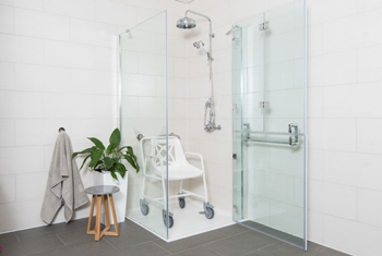 The Opulence GD50 Full Height Doors The beautiful Opulence range comes in a variety of options. The GD50 is illustrated with shower seat inside