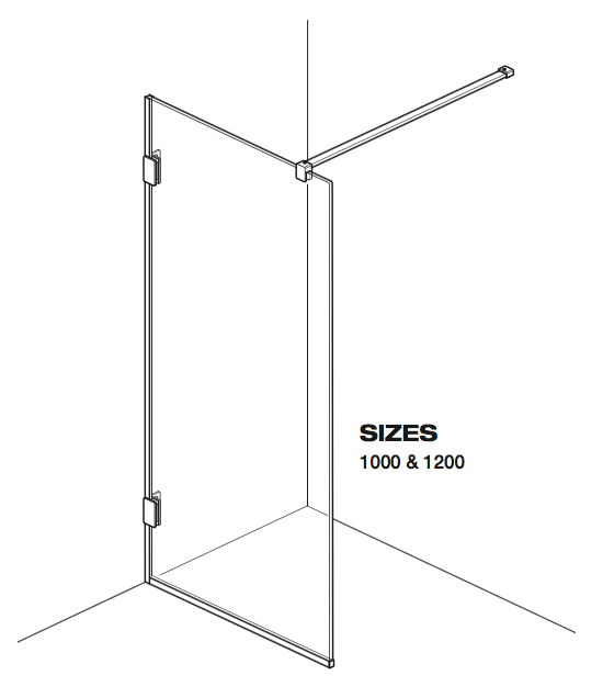 Impey Aqua-Screen X in 1000mm and 1200mm come with a tie bar-wall brace