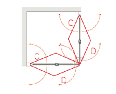 The Larenco Corner Full Height Shower Enclosure Bi-Fold Doors are 1900mm high and have 6mm of clear toughened glass for added safety