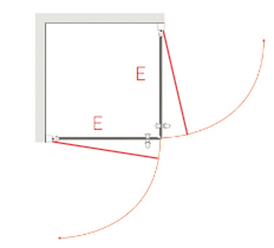 The Larenco Corner Full Height Shower Enclosure Duo Doors are 1900mm high and have 6mm of clear toughened glass for added safety