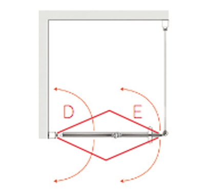 The Larenco Corner Full Height Shower Enclosure Bi-Fold Door & Single Panel are 1900mm high and have 6mm of clear toughened glass for added safety