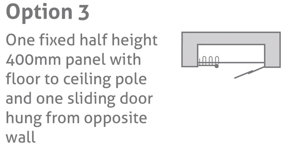 The Elevate Option 3 Half Height doors from Impey are ready to install out the box