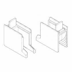 AKW Standard Screen Corner Radius Block (Pair) White