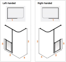 AKW Half Height Wet Floor Screens - White - Option HW