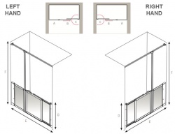 AKW Half Height Sliding Screens -White - Option SJ