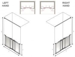 AKW Half Height Sliding Screens -White - Option SN