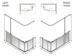 AKW Half Height Sliding Screens -White - Option SX